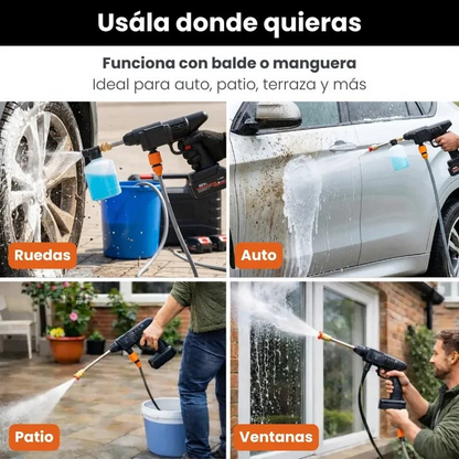 🔥COMBO LIQUIDACIÓN: Hidrolavadora + (Kit de Herramientas 46 Pzs + Doble Batería + Maletín)
